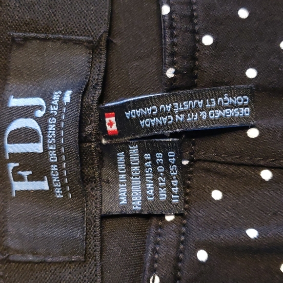 FDJ Black & White Polka Dot Capris - Picture 3 of 3